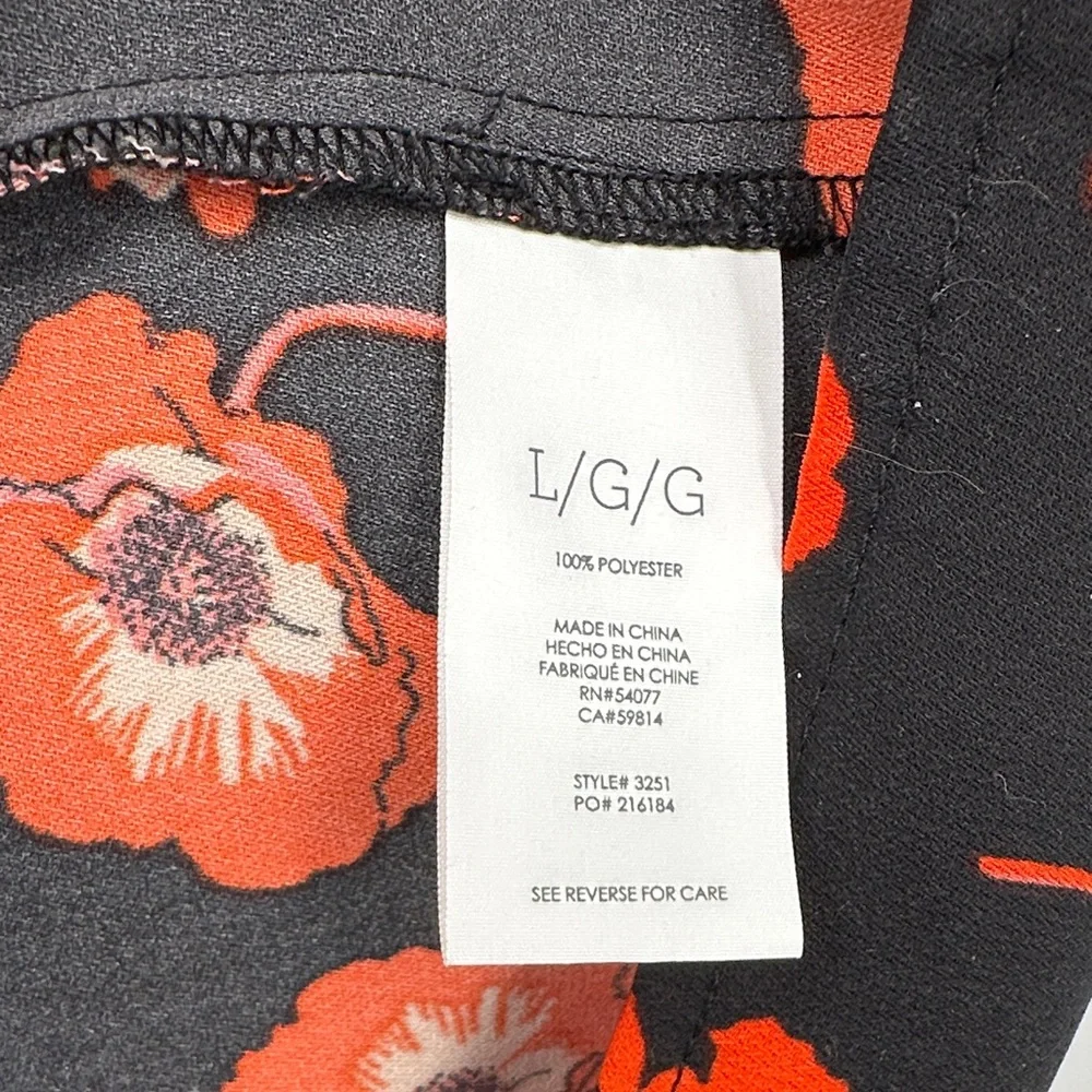 CAbi Black and Red Poppy Print Short Sleeve Top - Picture 3 of 6